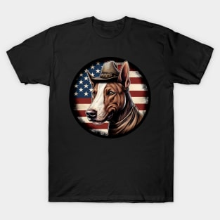 Patriotic Bull Terrier T-Shirt